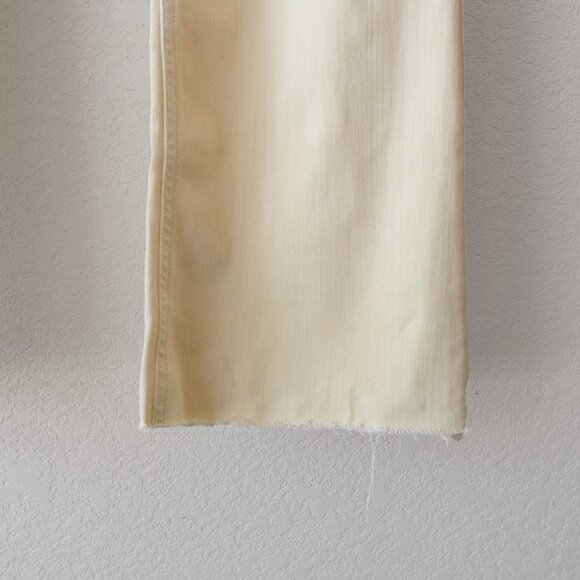 J. Jill Denim NWT Size 12 Sunshine Yellow Kick Flare Jeans Ankle Raw Hem Pants - Picture 4 of 8